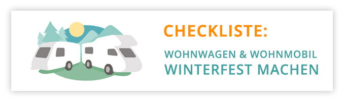 Checklist for winterizing caravans and motorhomes
