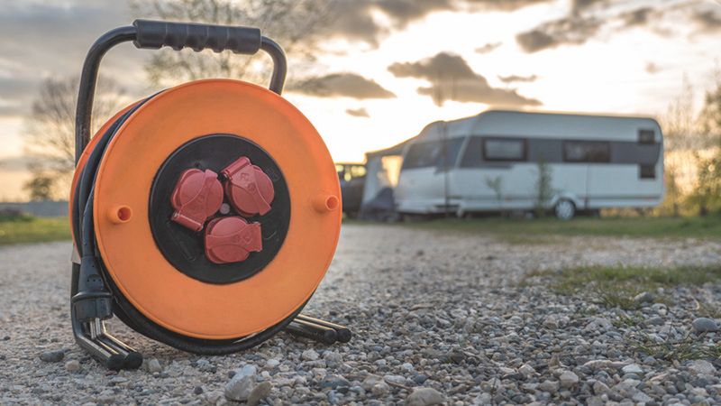 Strom in Wohnmobil und Wohnwagen - Kabeltrommel