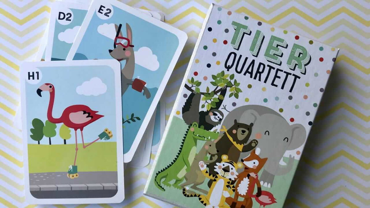 Spiele fuer unterwegs zum beispiel ein Kinder Quartett
