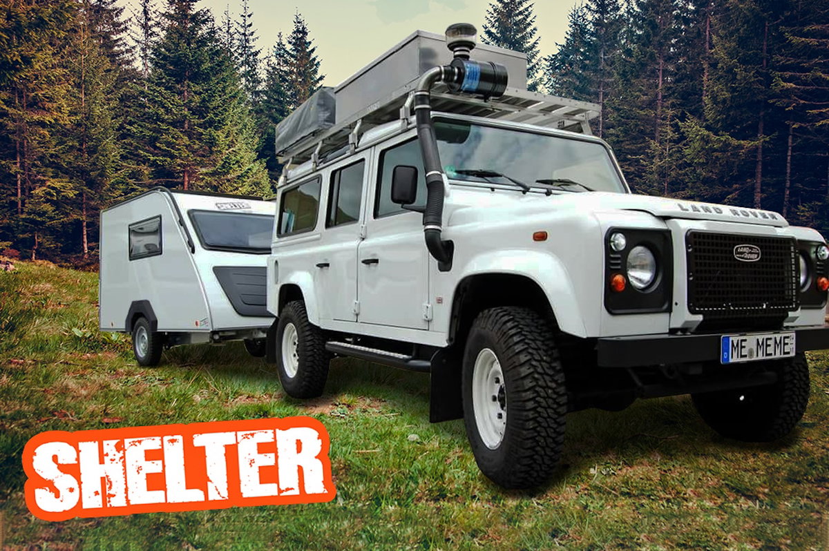 Der Offroad Caravan von Kip Shelter mit Landrover