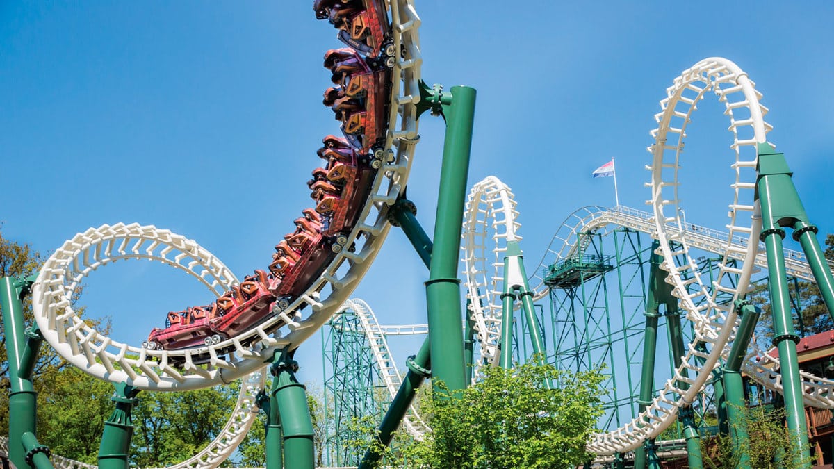 Efteling Looping Achterbahn im Freizeitpark in Europa