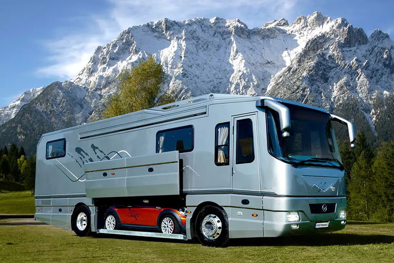 10 luxury motorhomes to marvel at - champagne, pool and bling-bling