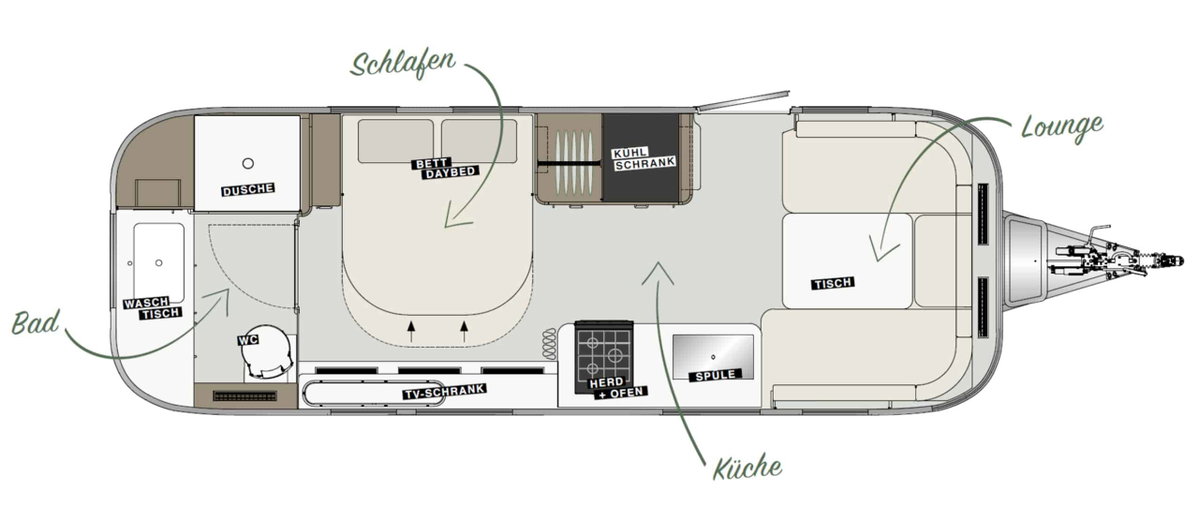 Airstream International 25IB Floor Plan