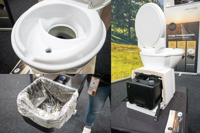 Arwinger cassette separation toilet (2024): Conversion kit for Thetford chemical toilet