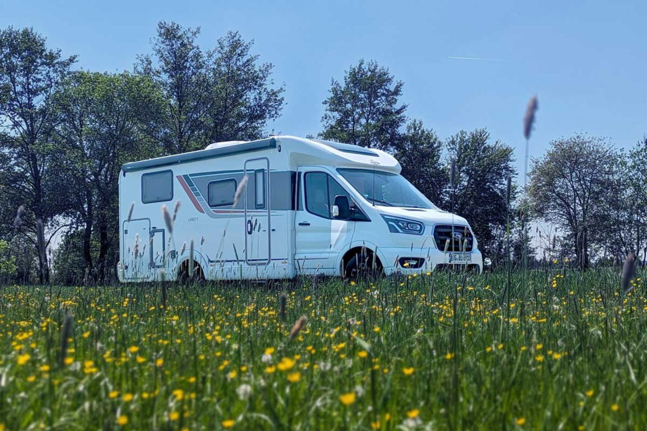 Bürstner Lineo T 690 G auf einer Wiese