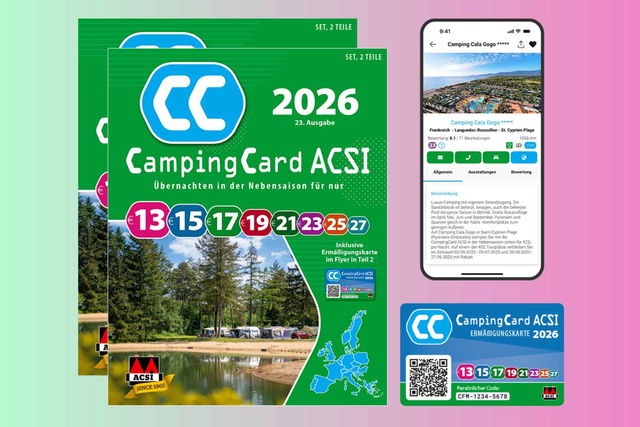 ACSI CampingCard 2026 - save big in the low season
