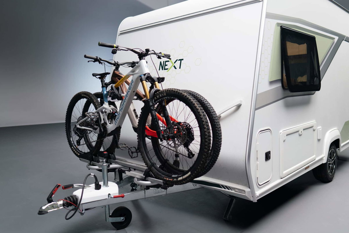 Next 380 with drawbar bike carrier