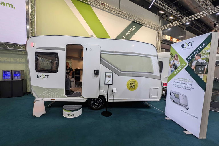NEXT 380 - Lightweight, modern and ideal for electric cars: what the new caravan from Fendt can really do