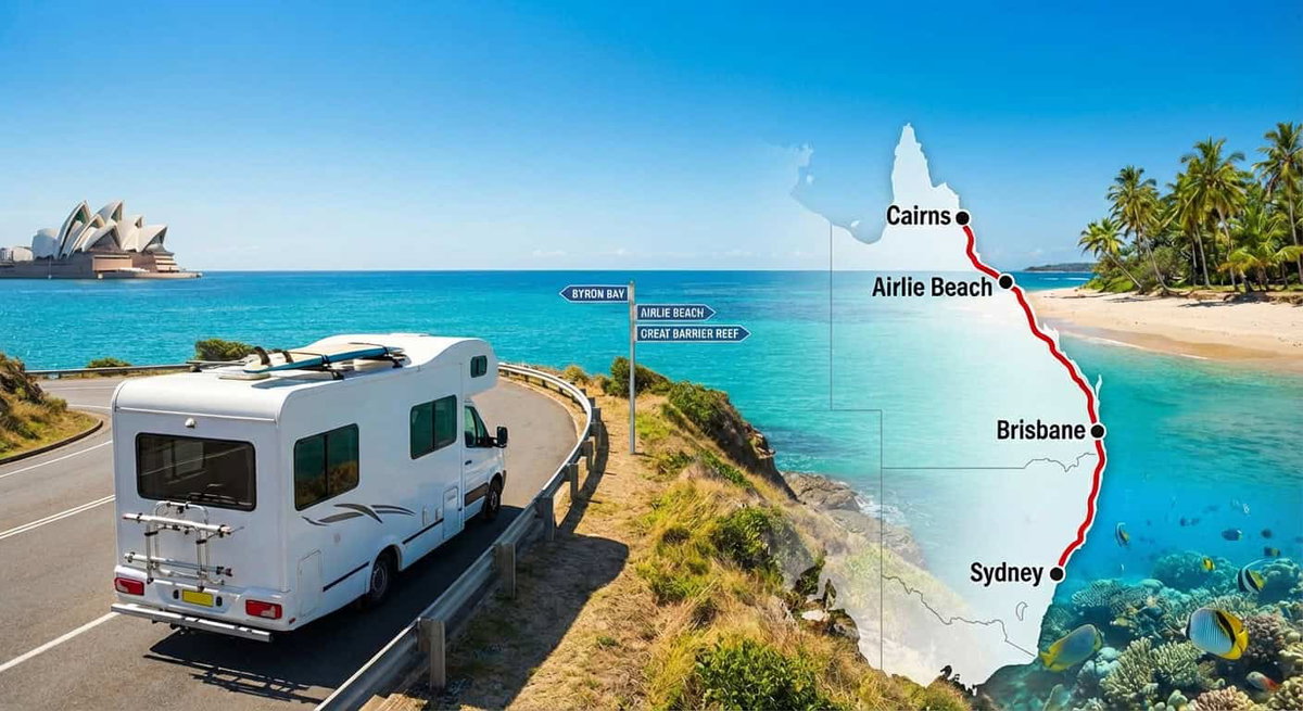 Motorhome trip along the coast