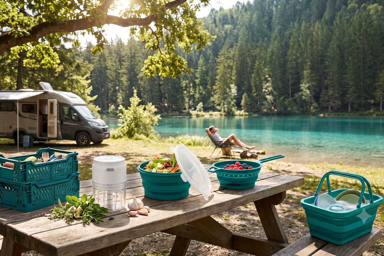 Practical Kitchen Gadgets at Tchibo: Space-Saving, Lightweight and Foldable - Perfect for Camping!