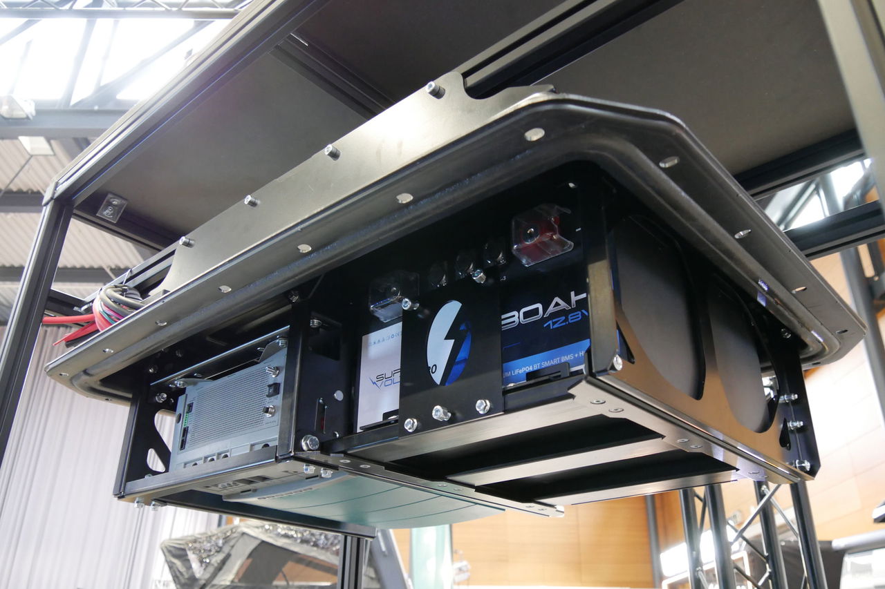 Juicetray: This mount hides your power supply under the motorhome